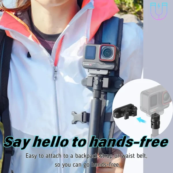 Insta360 X5 Magnetic Selfie Stick Holster Quick Release Holder Support For Backpack Strap Insta 360 X4 X3 Original Accessories - Image 2