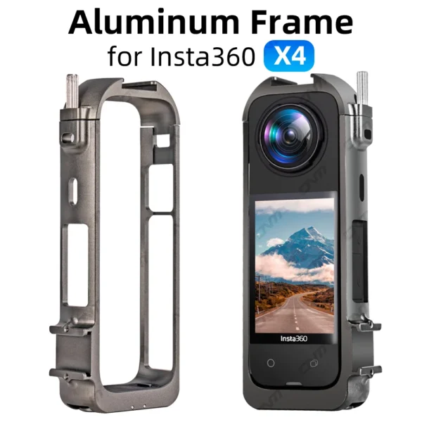 Aluminum Protective Frame for Insta360 X4 Metal Durable Housing Cage With Cold Shoe Mount for Insta 360 X4 Camera Accessories