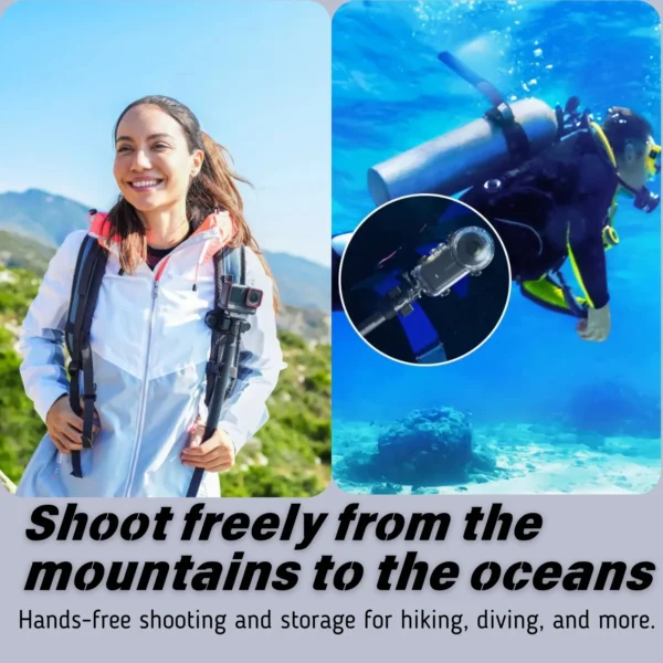 Insta360 X5 Magnetic Selfie Stick Holster Quick Release Holder Support For Backpack Strap Insta 360 X4 X3 Original Accessories - Image 4