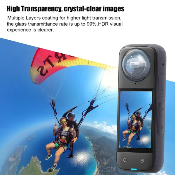 Premium Glass Lens Guards for Insta360 X4 Tempered glass Scratch-resistant Lens Protector Cap Insta 360 X4 Camera Accessories - Image 5