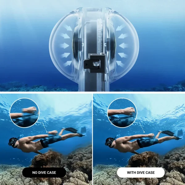 Dive Case for Insta360 X4 Waterproof Housing Cover for Insta360 X4 Invisible Diving Case Underwater 50M Dive Shell Accessories - Image 2
