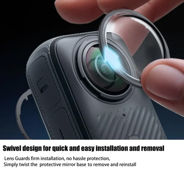 Premium Glass Lens Guards for Insta360 X4 Tempered glass Scratch-resistant Lens Protector Cap Insta 360 X4 Camera Accessories - Image 3